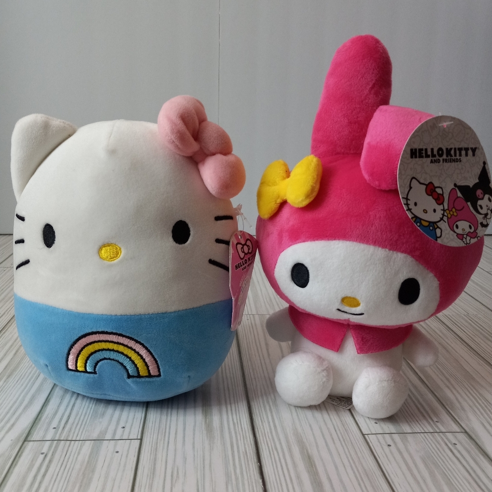 Sanrio Hello Kitty and My Melody Plush Bundle